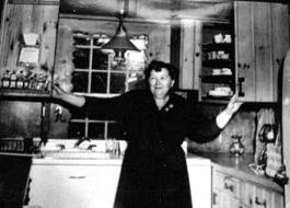 Gladys Taber in the kitchen